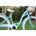 Mestský retro bicykel 28" Lavida 1-prevodový Modrý biele kolesá